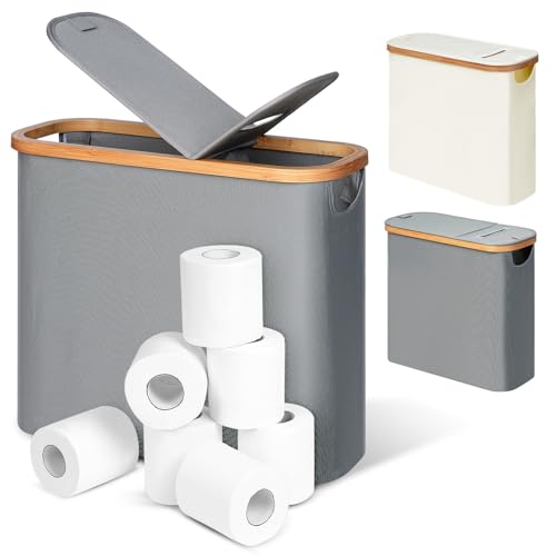 28L Toilet Paper Storage Bin with Holder Lid
