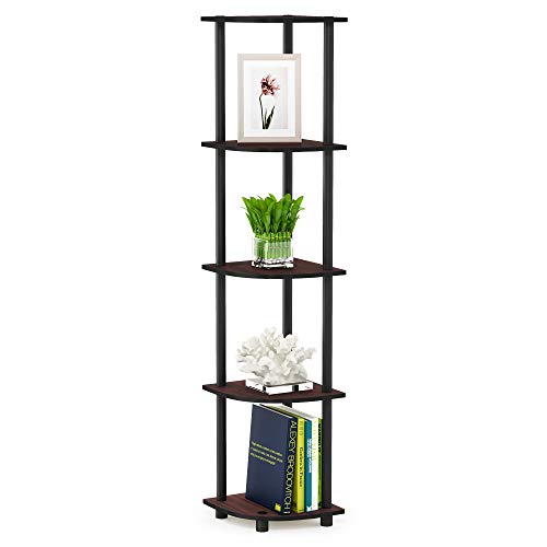Furinno 5-Tier Corner Bookshelf Storage Shelf