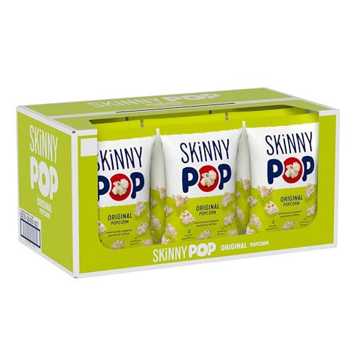 12 Pack SkinnyPop Original Popcorn Whole Grain Snack