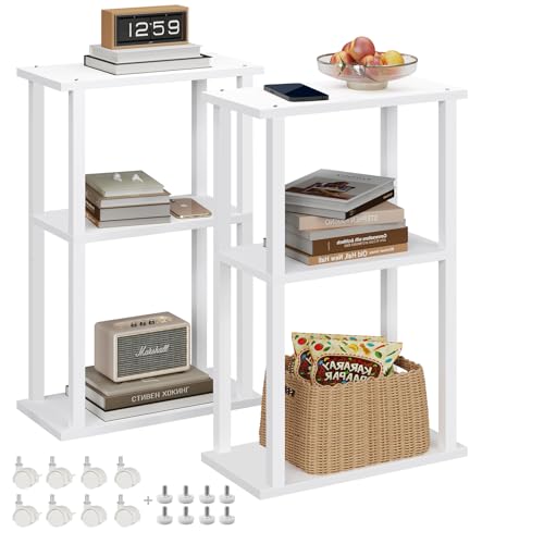 2 Pack Rolling Narrow Side Tables
