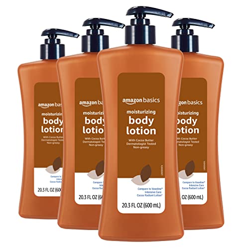 4 Pack Amazon Basics Cocoa Butter Body Lotion 20.3oz