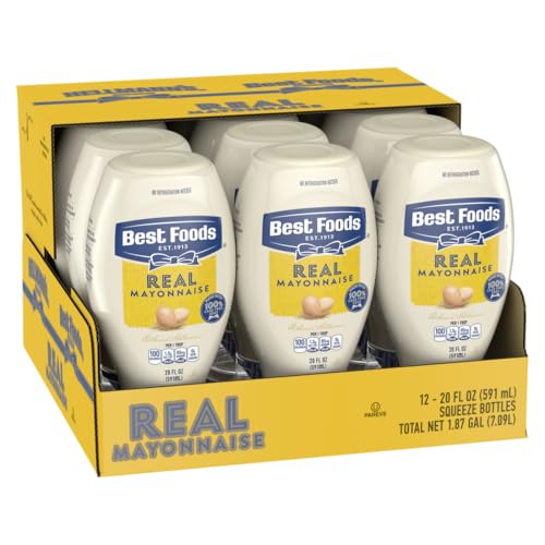 12 Pack Best Foods Real Mayonnaise Squeeze Bottles (OU-Pareve)