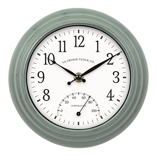 La Crosse 8-Inch Indoor Outdoor Quartz Wall Clock