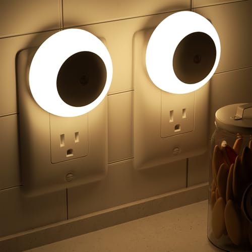 2 Pack Plug-In Night Light with Sensor