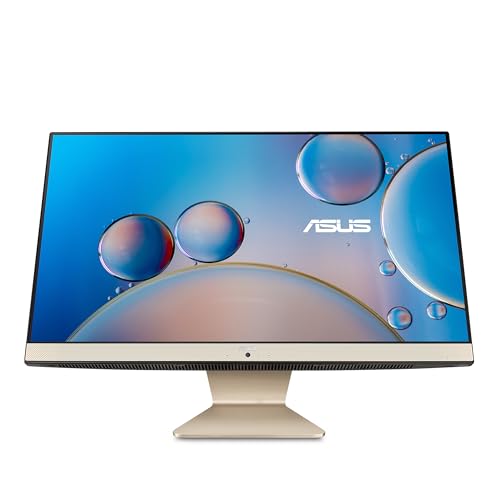 ASUS AiO M3400 All-in-One Desktop PC, 23.8-inch Full HD Anti-Glare Display, AMD Ryzen 5 5625U Processor, 8GB DDR4 RAM, 512GB NVMe PCIe, Windows 11 Home, Kensington Lock, M3400WYA-DH503