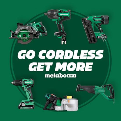 Metabo HPT Compound Miter Saw, 10" Miter Saw with Large Table Saw for woodworking, Power saw with 15-Amp Motor, Accurate Miter Angles, 0-45° Bevel, 24T TCT Miter Saw Blade, Positive Stops, C10FCGS