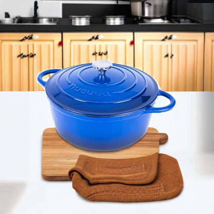 6.4-Quart Cast Iron Dutch Oven with Lid