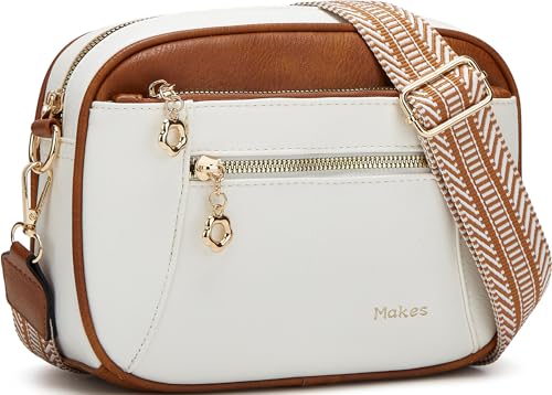 Vegan Leather Small Crossbody Bag with Adjustable Strap