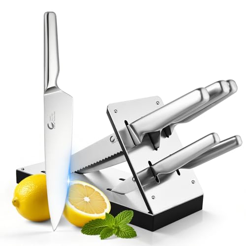 6 Piece Kitchen Knife Set with Block