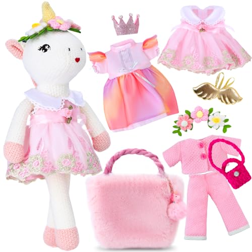 Unicorn Ballerina Dress Up Stuffed Animal Doll Set