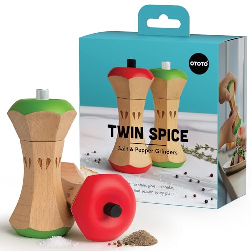 OTOTO Twin Apple Salt and Pepper Grinder Set