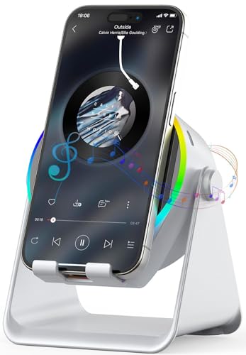 Wireless Induction Bluetooth Speaker Phone Stand with RGB