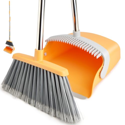 Long Handle Broom and Dustpan Set