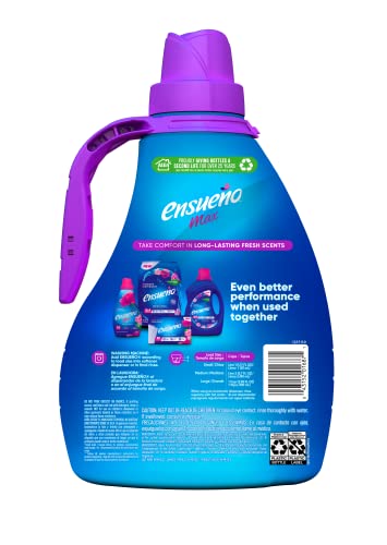 ENSUEÑO - Max Liquid Fabric Softener- with Long-Lasting Freshener and Wrinkle Eliminating Formula, Violet Bouquet Scent - (125 oz) (Pack of 2)