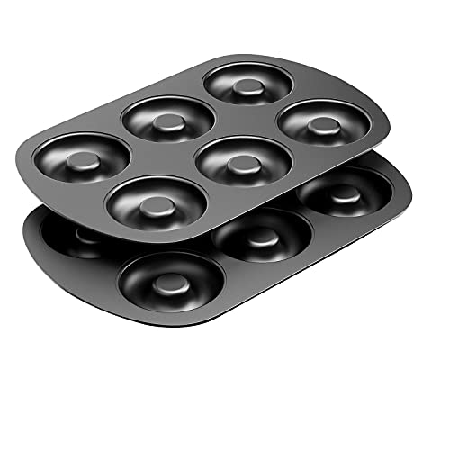 2 Pack Nonstick Donut Baking Pans, 6 Cavity