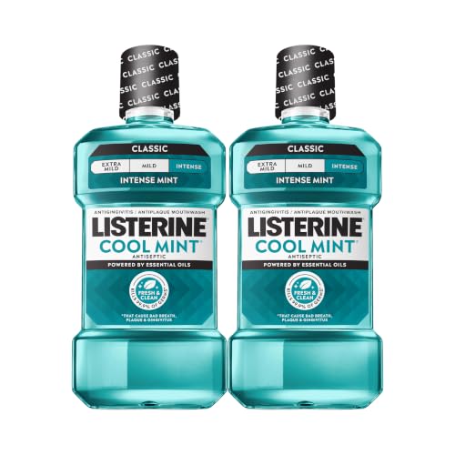 2 Pack Listerine Antiseptic Mouthwash 1 Liter Bottles