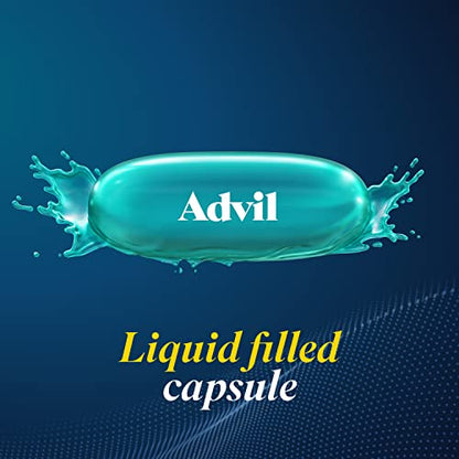 Advil Liqui-Gels Pain Reliever and Fever Reducer, Pain Medicine for Adults with Ibuprofen 200mg for Headache, Backache, Menstrual Pain and Joint Pain Relief - 80 Liquid Filled Capsules(Pack of 1)