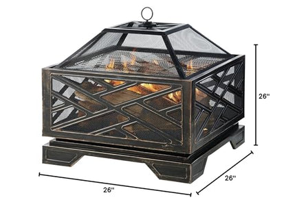 Pleasant Hearth 26-Inch Deep Wood Fire Pit