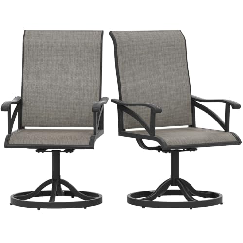 2 Pack Outdoor Swivel Patio Chairs