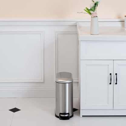 10L Amazon Basics D-Shaped Trash Can with Lid
