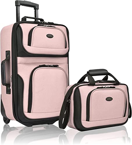 U.S. Traveler Rio Softside Rolling Carry-On Luggage Set
