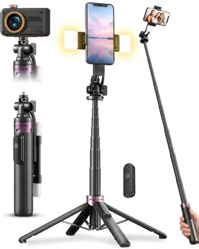 53-Inch Selfie Stick Tripod with Dual Fill Lights
