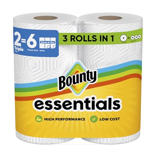 2 Triple Rolls Bounty Select-A-Size Paper Towels