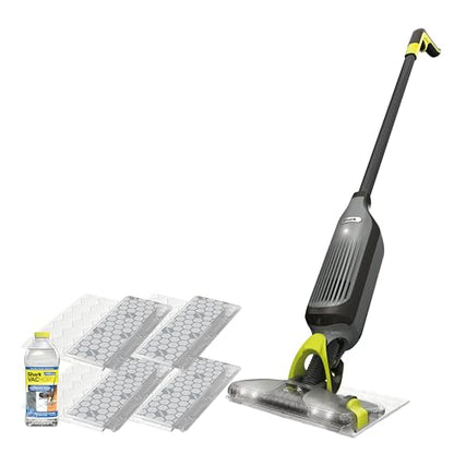 Shark VACMOP Pro Cordless Hard Floor Vacuum Mop with On-Demand Spray and Headlights, includes 4 Disposable VACMOP Pads and a 12oz VACMOP solution, Charcoal Gray, VM252