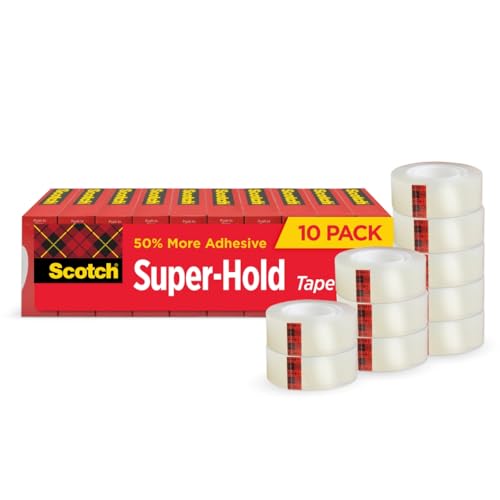 10 Pack Scotch Super Hold Tape, 3/4 x 800 Inches