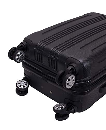 Rockland Hardside Expandable Luggage Set, Black