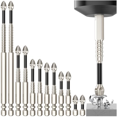 12 Pack Magnetic Impact Screwdriver Drill Bit Set