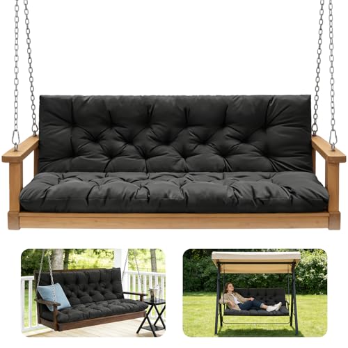 60-Inch Outdoor 3-Seater Bench Swing Cushion
