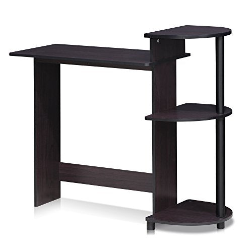 Furinno Compact Gaming Computer Desk with Shelves