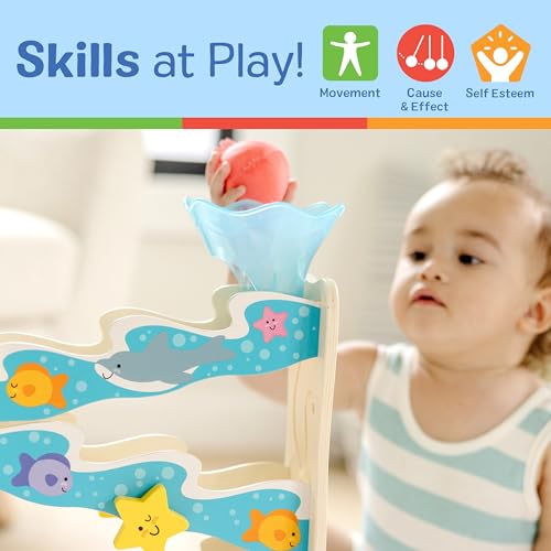 Melissa & Doug Wooden Ocean Slide Toy Set