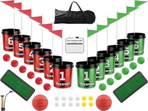3-in-1 Giant Outdoor Bucket Golf and Yard Pong Game