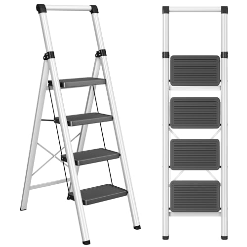 Folding 4 Step Ladder with Handrail