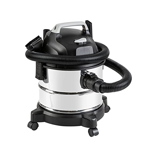 Amazon Basics 4 gallon, 3 HP Stainless Steel Wet/Dry Vacuum, Grey/Black