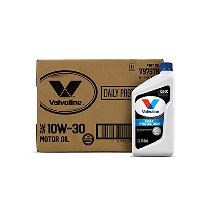 Valvoline Daily Protection 10W-30 Conventional Motor Oil 1 QT, Case of 6