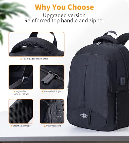 Zecti Travel Laptop Backpack with USB Charging