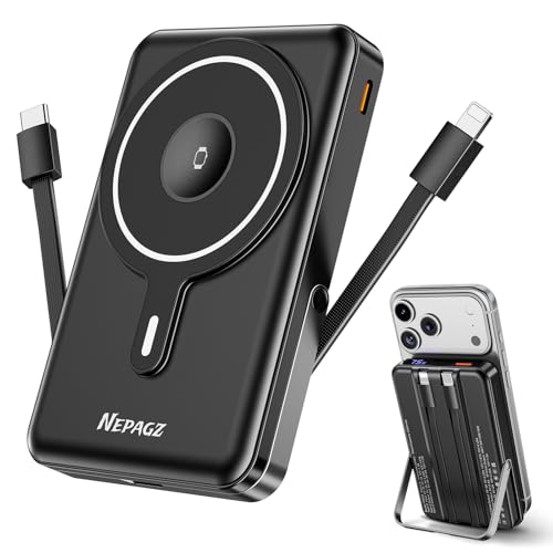MagSafe Magnetic Portable Charger with Foldable Stand
