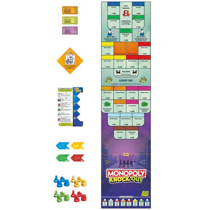Monopoly Knockout Board Game for 2-8 Players