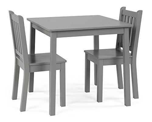 Humble Crew Kids Wooden Table and 2 Chairs Set