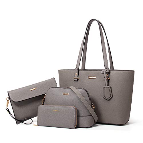 4 Piece Women’s Tote Handbag and Wallet Set