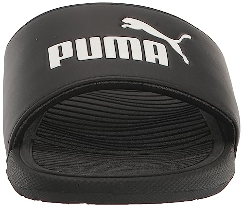 PUMA Mens Cool Cat 2.0 Slide Sandal, PUMA Mens black-PUMA Mens white, 9