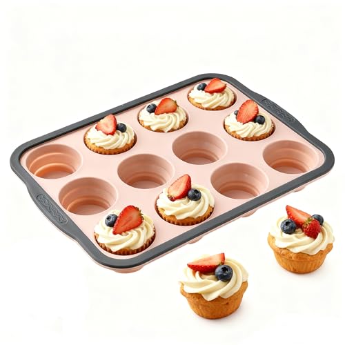 12 Cup Silicone Nonstick Muffin and Cupcake Pan