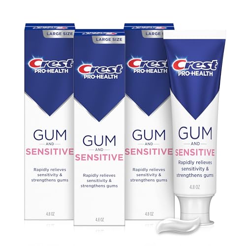 3 Pack Crest Sensitive Gum Relief Toothpaste 4.8 oz