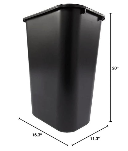 Rubbermaid 41QT Stackable Trash Can, Black