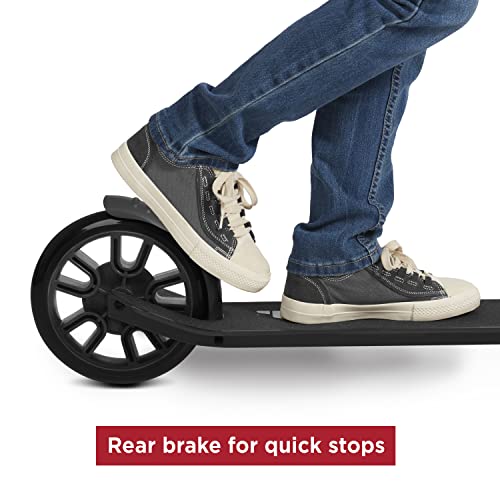 Flyer Kickstart Max, Kick Scooter, Adjustable Handlebars & Foldable, Black Scooter 8+ Years, and up to 220 lbs