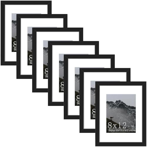 7 Pack Picture Frames 8x12 and 6x8 Mats