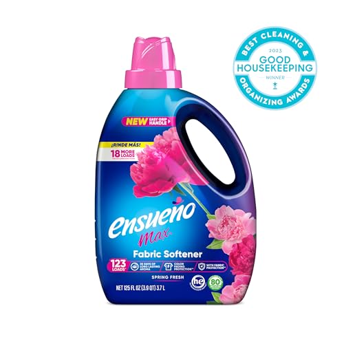 Ensueño - Max Liquid Fabric Softener- With Long-Lasting Freshener And Wrinkle Eliminating formula, Spring Fresh Scent - (125 oz)